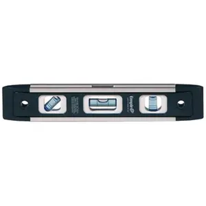 212 MAIN 9 Inch Heavy Duty Magnetic Aluminum Torpedo Level - Industrial Hardware Tool with Rubber Coating